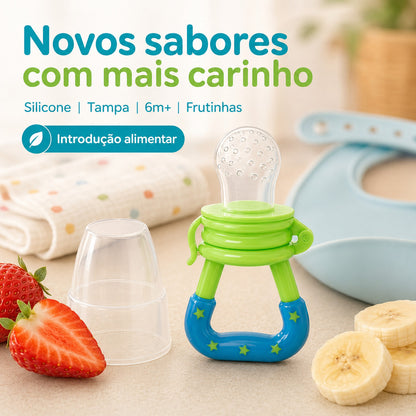 Porta Frutinha Buba Alimentadora Bico Silicone Bebê 6+ Alimentação Bebê Chupeta Silicone Frutas Infantil