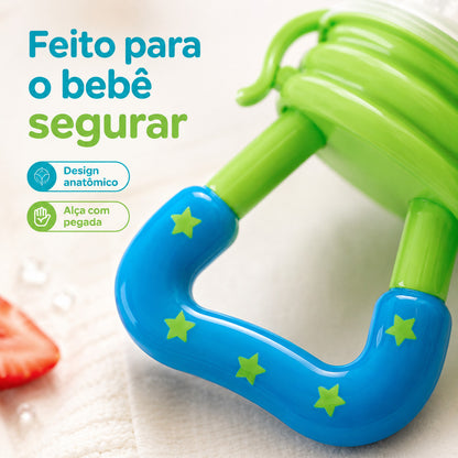 Porta Frutinha Buba Alimentadora Bico Silicone Bebê 6+ Alimentação Bebê Chupeta Silicone Frutas Infantil