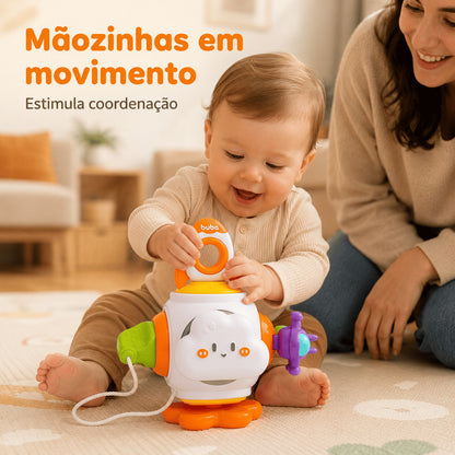 Brinquedo Sensorial Infantil Buba Foguete De Atividades Bebê Interativo Original Painel Sensorial Interativo