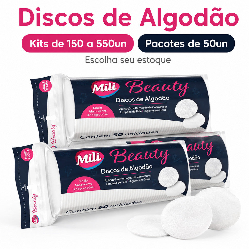 Discos De Algodão Mili 150 250 350 550 Un Algodao Disco Skin Care Higiene Do Bebê Limpeza De Pele