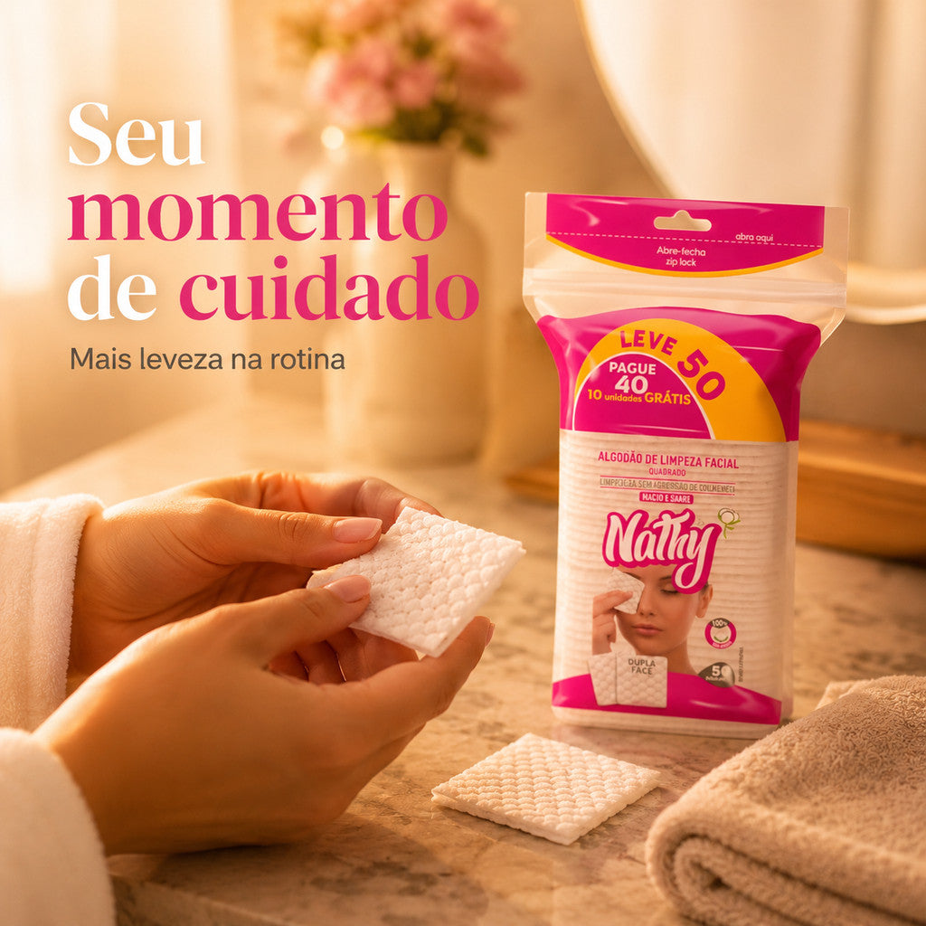 Algodão Quadrado Bebê 200 unid Algodão Para Limpeza De Pele Higiene Diária Kit De Higiene Para Bebê