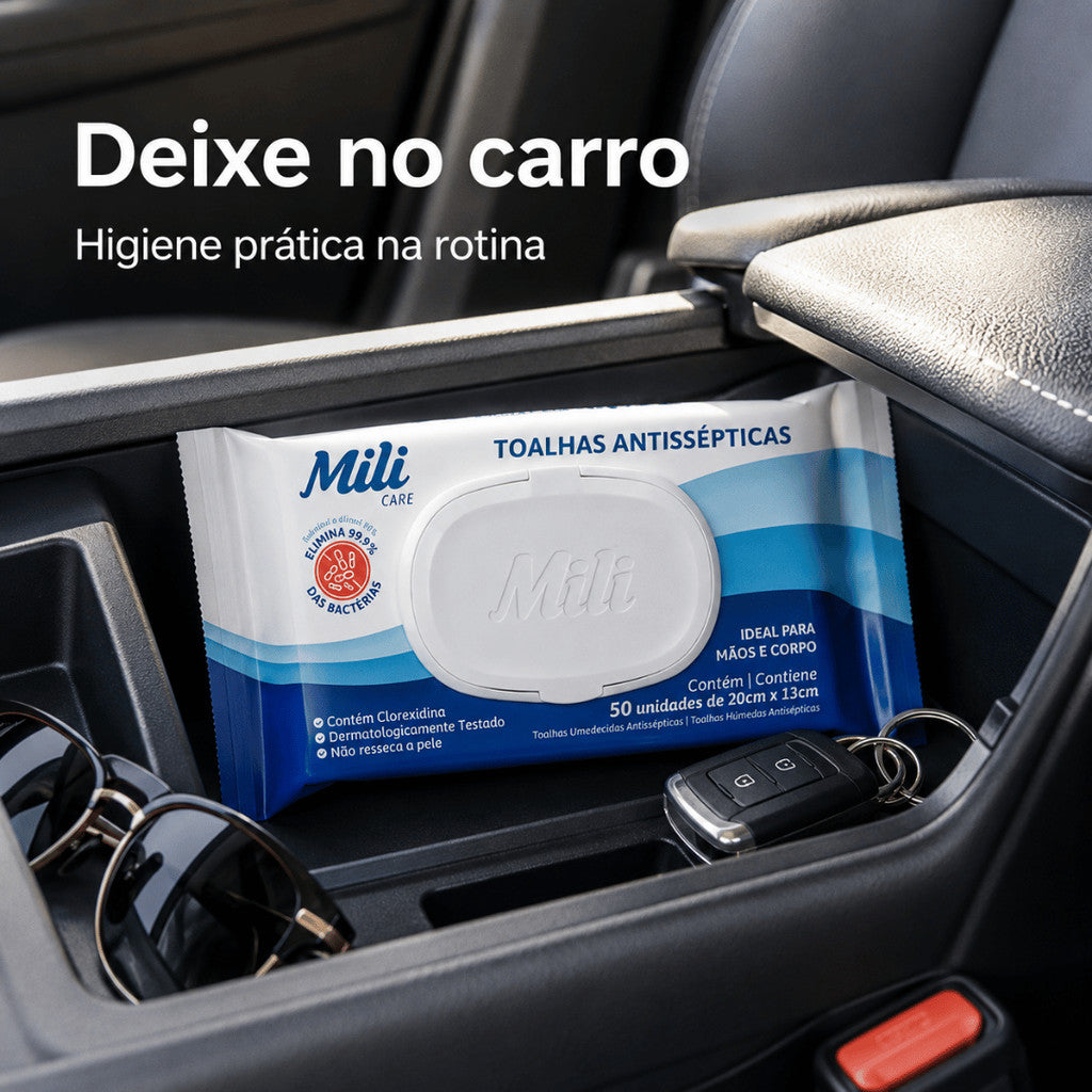 Lenço Umedecido Bebê Mili 3x50 Unidades Lencinho Para Kit Higiene Bebê Cuidados Com A Pele Limpeza
