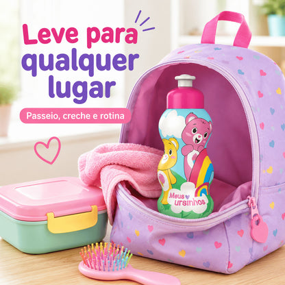 Garrafa Infantil Ursinhos 300ml Panamby Garrafinha De Água Para Suco Criança Suco Garrafa Infantil
