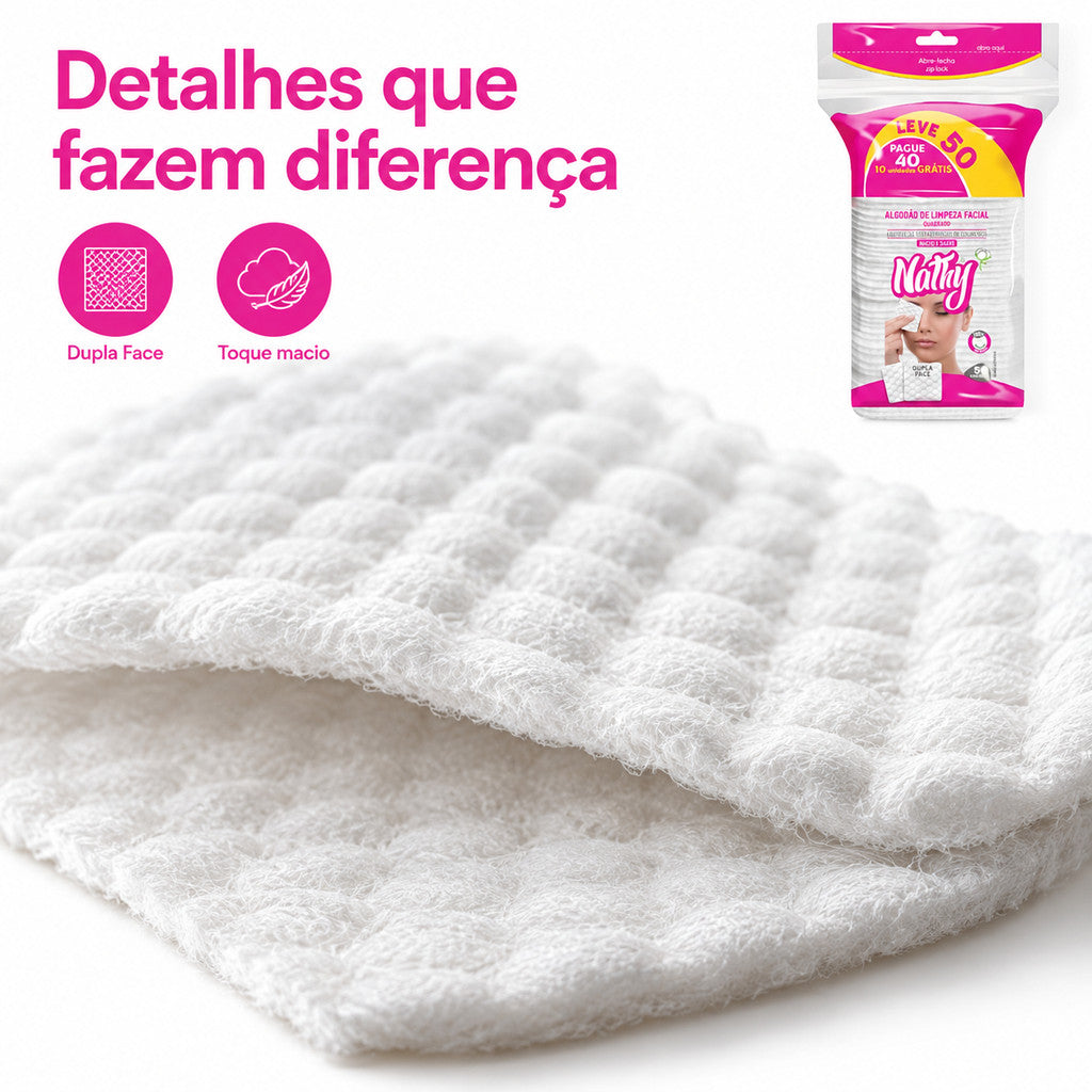 Algodão Quadrado Bebê 200 unid Algodão Para Limpeza De Pele Higiene Diária Kit De Higiene Para Bebê