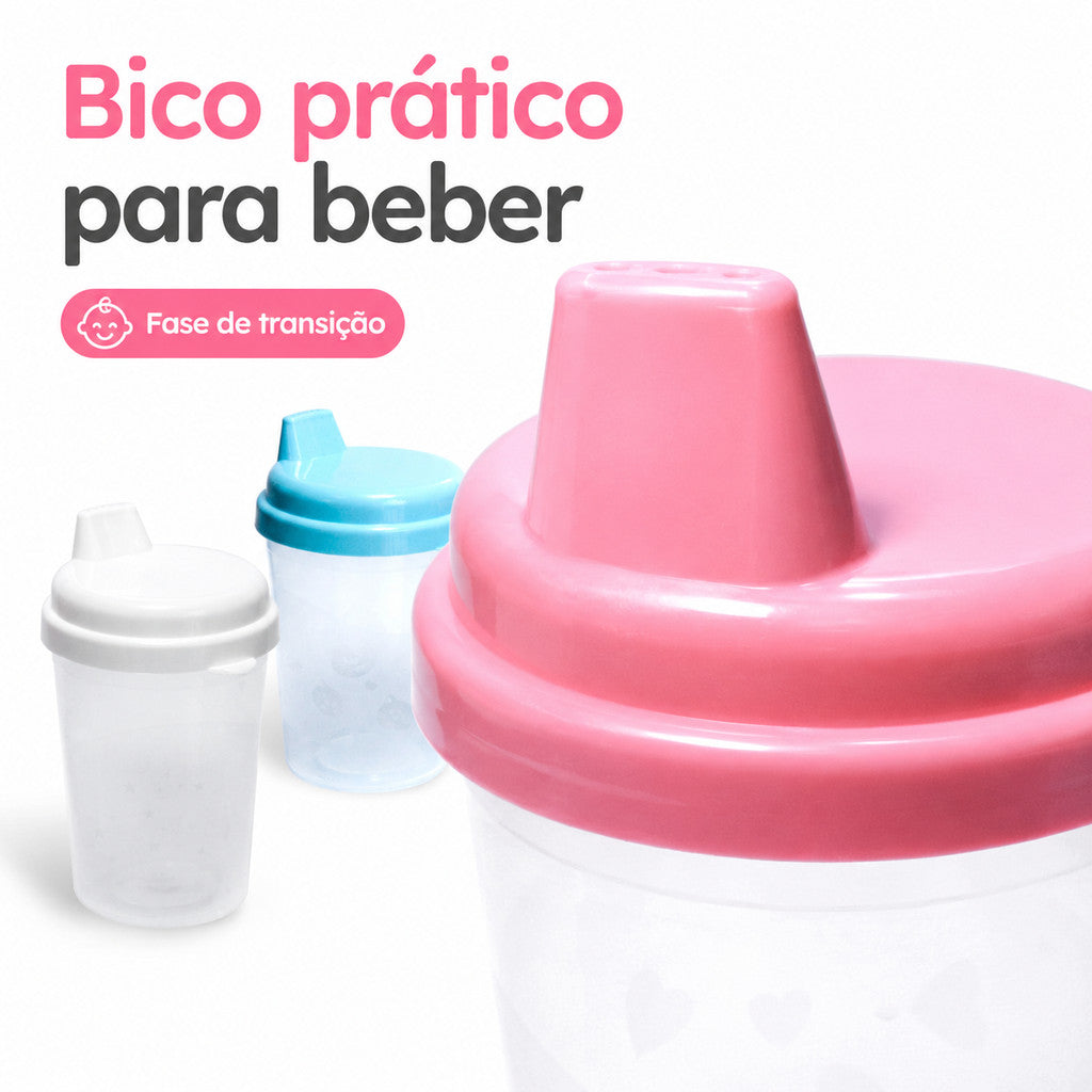 Copinho De Transição Plastibaby 220ml Copo Para Bebê Treinamento Infantil Água Copo de Treinamento Bebê