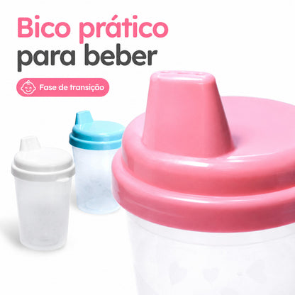 Copinho De Transição Plastibaby 220ml Copo Para Bebê Treinamento Infantil Água Copo de Treinamento Bebê