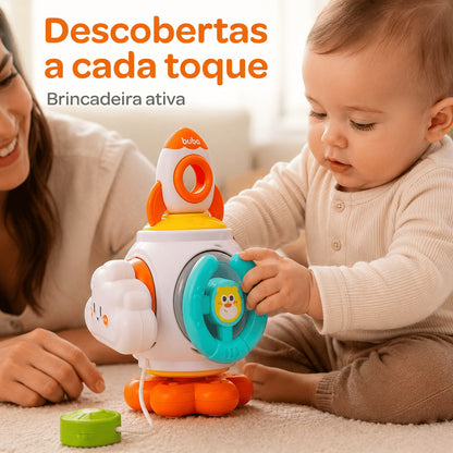 Brinquedo Sensorial Infantil Buba Foguete De Atividades Bebê Interativo Original Painel Sensorial Interativo