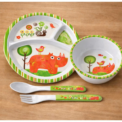 Kit Alimentação Bebê Pratinho Com Divisórias Introdução Alimentar Infantil Para Bebês