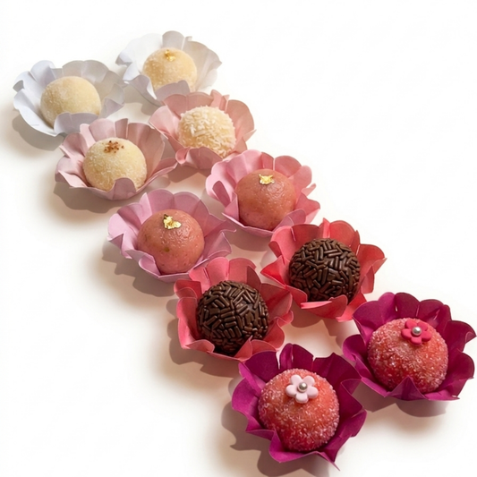 200 Forminhas Tons de Rosa Luxo para Doces Finos